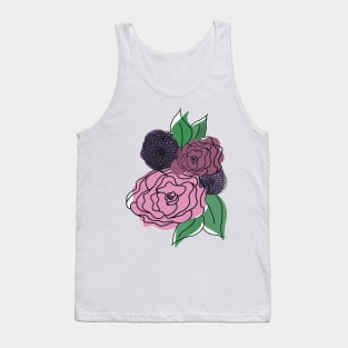 Purple and Violet Flowers Tank Top